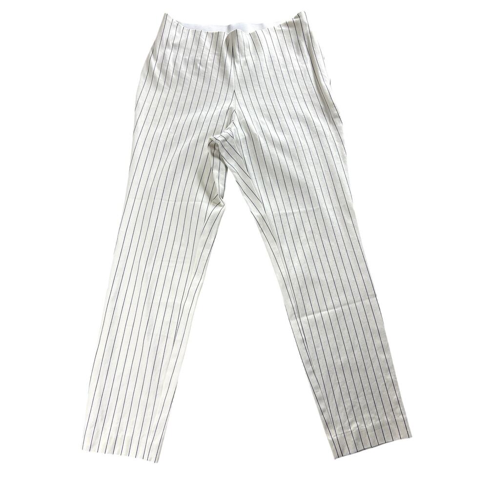 Women's a new day Ivory Pinstripe Side Zip Pants Size 4 NNT